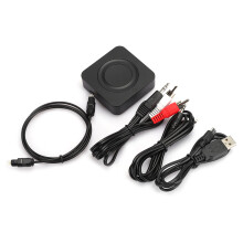 Draadloze audioadapter met Bluetooth-ontvanger met groot bereik. Deze Bluetooth-audioadapter werkt met tablets en smartphones. Eenvoudige installatie.