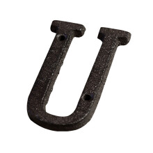 Lettre d'adresse vintage, en fonte massive à la texture épaisse, numéro de maison style rétro, élégante finition noire, pratique pour le