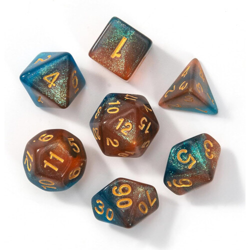7pcs/set Polyhedral Acrylic Dice with Rich Facets for Board Game 1
