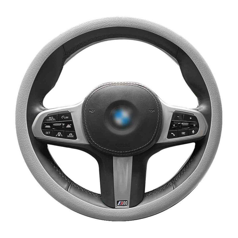 Car Steering Wheel Protector, Warm In Winter & Cool In Summer Design 4 All Seasons, Silicone Universal Fit Cover W/ Sweat Absorbent Surface 9139052757011