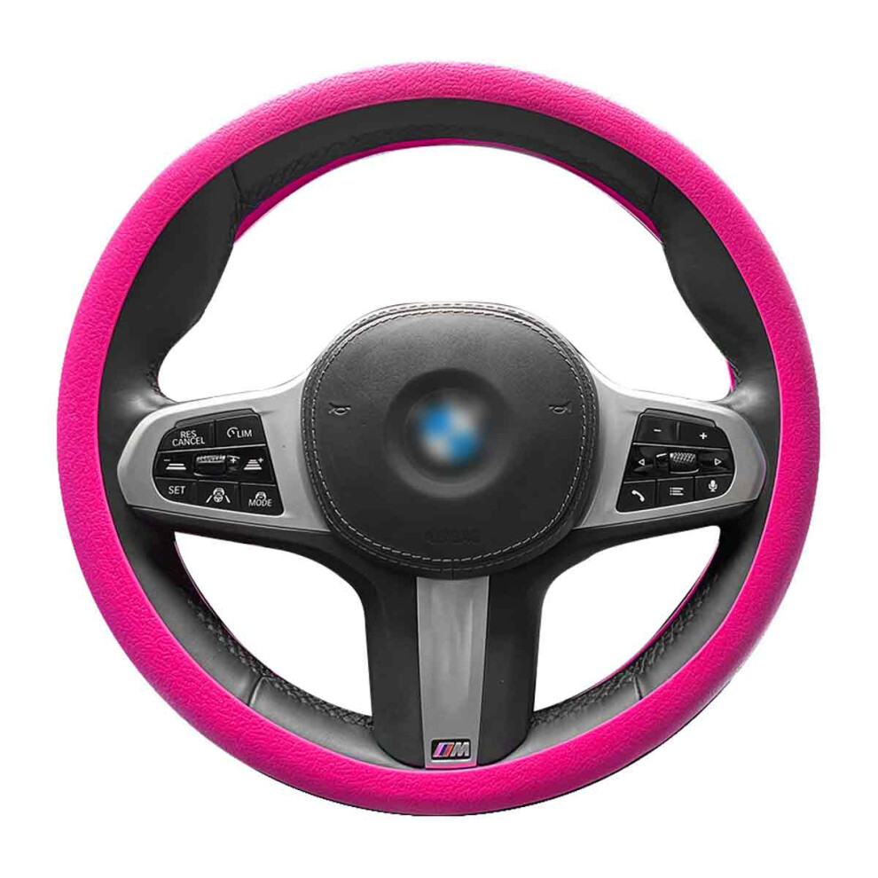 Car Steering Wheel Protector, Warm In Winter & Cool In Summer Design 4 All Seasons, Silicone Universal Fit Cover W/ Sweat Absorbent Surface 9139052756892