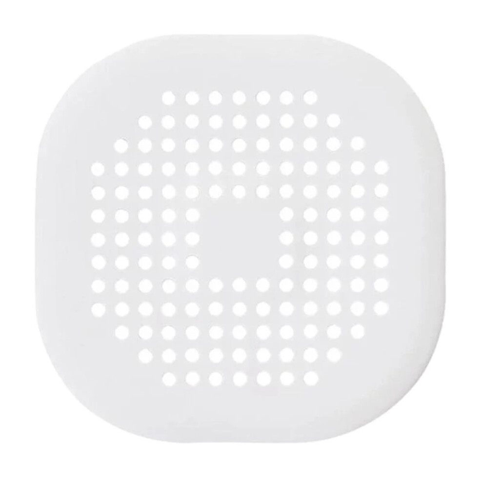 1Pc Kitchen Sink Anticlog Silicone Bottom Drain Cover Bath Drain Hair Filter Drain Screen (White) 9365049460552