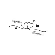 Valentines Day Black Heart Wall Sticker Adhesive Decal Home-2