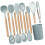12Pieces Ergonomic Silicone Spatula Set Produced to-Grey 1