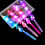 4Pieces LED Party Glowing Stick With Long Time Battery For 7