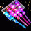 4Pieces LED Party Glowing Stick With Long Time Battery For 5