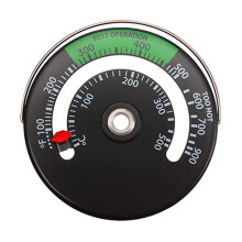 Fireplace Magnetic Thermometer Wood Stove Temperature Meter with Large Dial, Oven Thermometer for Stoves and Pellet Stoves