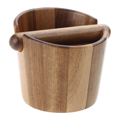 Coffee Powder Knock Box Solid Wood Espresso Grounds Bucket Retro