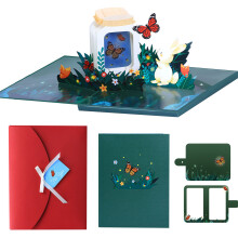 Glowing Butterfly Greeting Card Illuminated LED Holiday Greeting