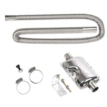 Tubo di scarico del riscaldatore d'aria di parcheggio per veicoli, tubo di scarico del riscaldatore diesel con struttura a spirale e parete