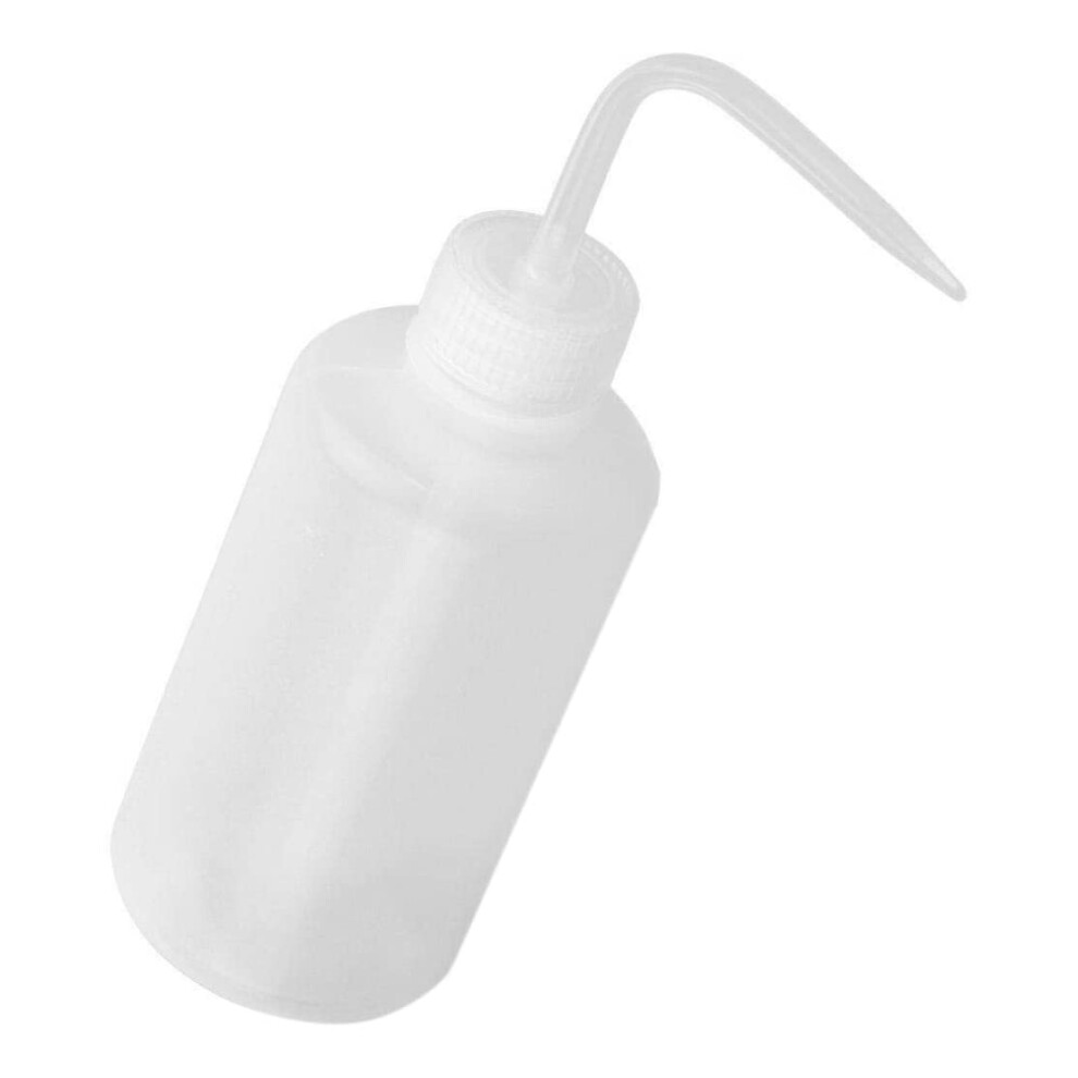Scientific Safety Wash Bottle,Chemical Wash Bottle with Narrow Mouth,500mL Plastic Squeeze Wash Bottle with Cap for Eyelash Cleaning Washing 1