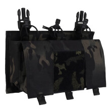 Tactical Triple 7.62 Mag Pouch Plate Storage Bag For 25mm Buckle Military Hunting Vest Magazine Pouch Expansion Accessories BCP