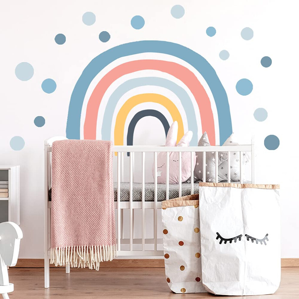 Large Rainbow Wall Stickers, Wall Stickers for Bedrooms for Girls, Rainbow Nursery Wall Decal