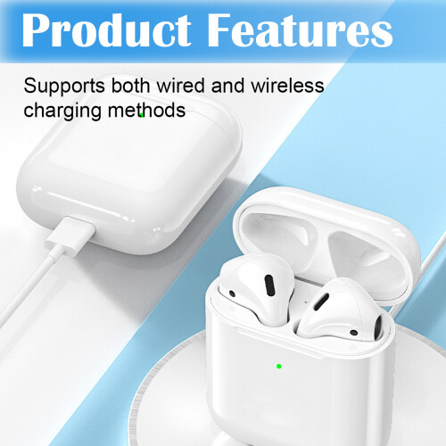 Θήκη φόρτισης αντικατάστασης για AirPods 4ης γενιάς, υποστηρίζει ενσύρματη και 2