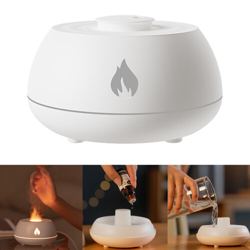 Essential Oil-Aroma Therapy-Diffuser Flame Diffuser-White 2