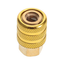 Copper Tire Inflation Connector for Car Bicycle Quick Connect Nozzle for Secure Inflation Accurate Pressure Maintenance for Emergency Daily Use