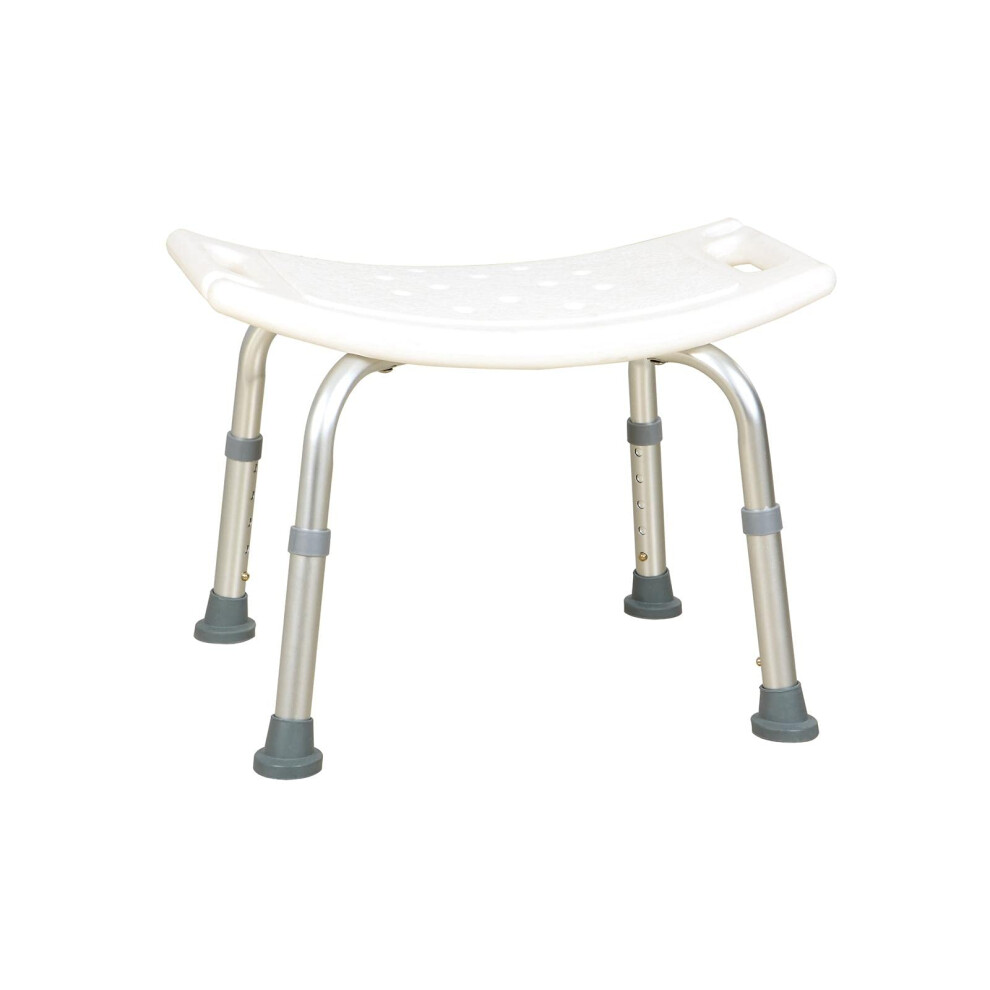 Shower Stool Height Adjustable Bath Seat AntiSlip Aluminium Bath Chair Disability Aids Perching Stool for Elderly, Disabled and Handicap