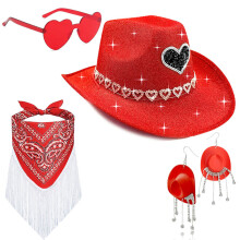 Ensemble de chapeaux de fête élégant comprenant un accent-Rouge