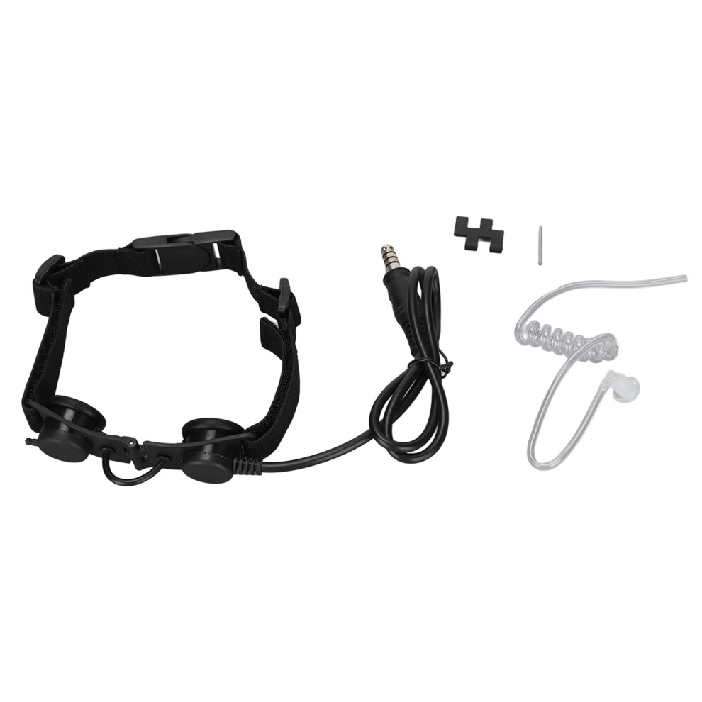 Throat Mic Headset For Tactical Communication,Noise Reduction Adjustable Throat Microphone With Transparent Sound Tube, Clear Sound, Clear Sound, Good 9420858082040