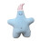 L'oreiller Charm Starfishes avec visage heureux améliore-Bleu 1