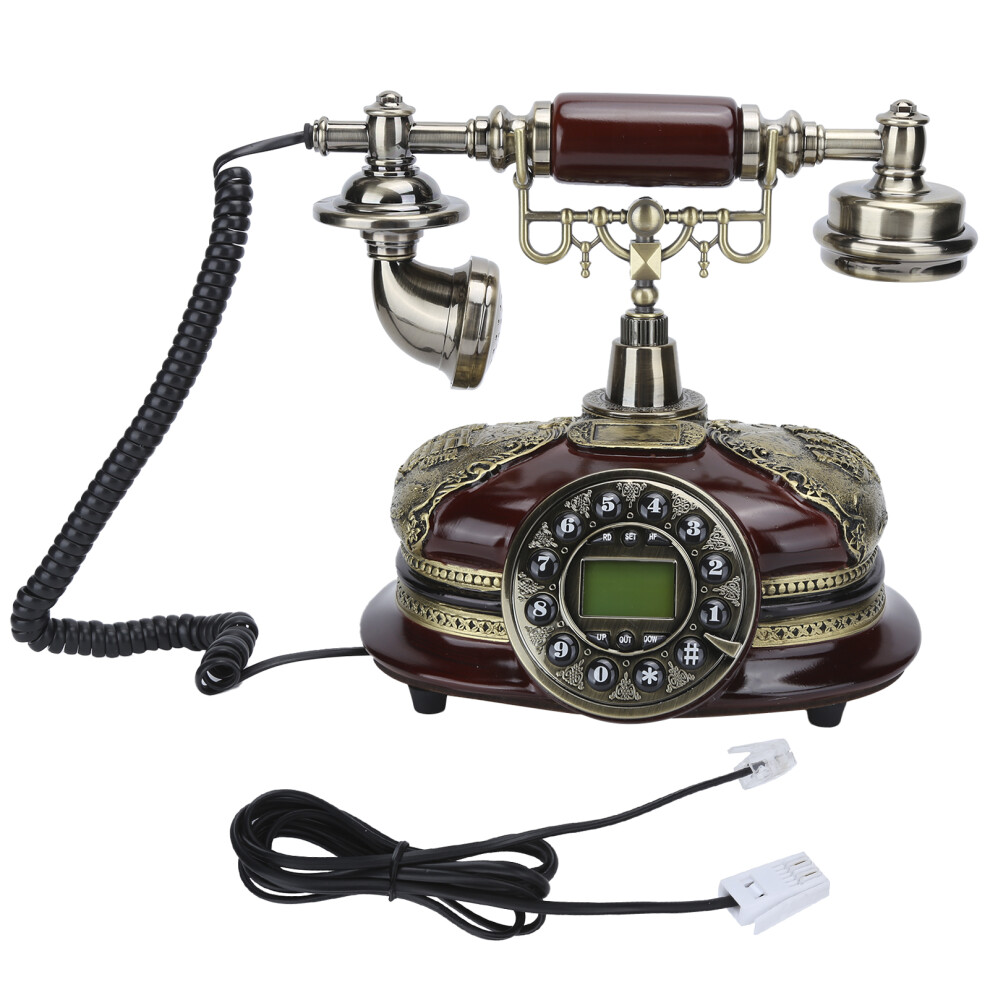 Antique Style Working Landline Phone With Digital Lcd Screen Caller Id Records High-Quality Build And Excellent Sound Performance, Good Quality, Good 9420858090748