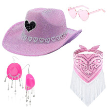 Écharpe de chapeau de fête avec motif de cœur, pour séances-Rose
