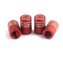 Ventieldopjes van aluminiumlegering, uitstekende afdichting, ronde ventieldop met rubberen afdichtingsring, antisliptextuur voor verbeterde grip.