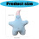 L'oreiller Charm Starfishes avec visage heureux améliore-Bleu 4