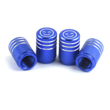 Ventieldopjes van aluminiumlegering, uitstekende afdichting, ronde ventieldop met rubberen afdichtingsring, antisliptextuur voor verbeterde grip.
