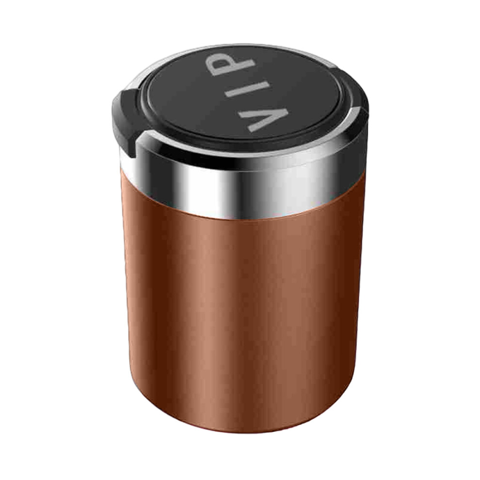 Portable Ashtray 4 Car & Home, Detachable Design High Flame Retardant Ashtray W/ Built-In Led Good Sealing Stainless Steel Car Trash Can 4 Light 9139052759060