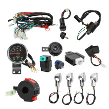 ATV-Kabelbaum-Reparatursatz inklusive CDI-Zündspule, Zündkerze und Statorspule, komplettes Elektrikset mit Not-Aus-Schalter für 4-Takt-Dirtbikes