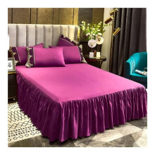 Bettrock, nonslip mattress cover, bed sheet, bedspread, solid color, bed skirt with ruffles, 1 piece, for bedroom, 1 piece, 120 x 200 cm
