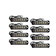 Luci stroboscopiche di emergenza, impermeabili, a montaggio superficiale, LED bianco ambra. Migliora la sicurezza alla guida, strobo sincronizzato