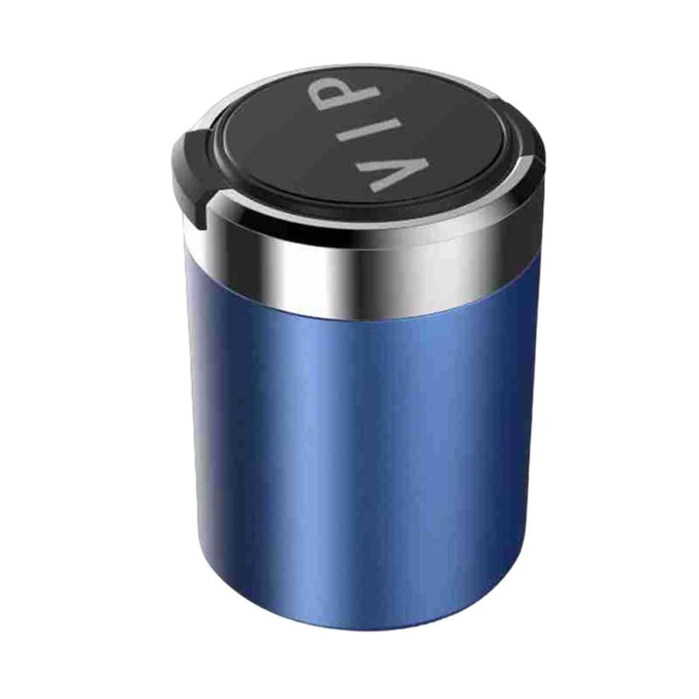 Portable Ashtray 4 Car & Home, Detachable Design High Flame Retardant Ashtray W/ Built-In Led Good Sealing Stainless Steel Car Trash Can 4 Light 9139052759053