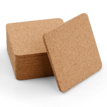 10 cm Cork Coasters, Set of 10, Absorbent Glass Coaster Set for Home, Office, Bar Restaurant