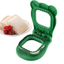 Children's Lunch Sandwich Cutter with Folding and Press Mechanism