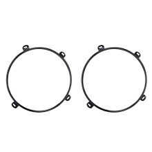 Staffa di montaggio4Jeep Wrangler JK, anello di ritegno del faro con compatibilità di riferimento OE, costruzione in acciaio7In cornice faro4Faro a