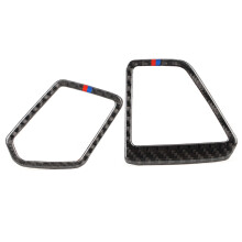Embellecedor de fibra de carbono para el interior del coche, salpicadero delantero, salida de aire acondicionado, cubierta del marco de ventilación,