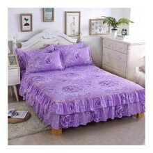 Printed bed skirt, nonslip mattress cover, soft, skinfriendly, duvet, bedding (150 x 200 cm)
