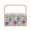 Sewing Basket Large Capacity 2Layer Organizer With Handle Classic Fabric Design For Scissors Thread Pins Needles 1