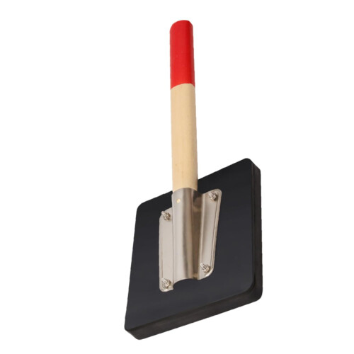 Rubber mallet, tile tool, durable paving hammer with nonslip grip.