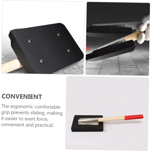 Rubber mallet, tile tool, durable paving hammer with nonslip grip. 1