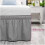 Elastic bed skirt with ruffles, soft, comfortable, wraparound, lightfast (brown, double bed) 3