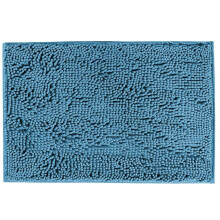 Tapis de bain en chenille grise, décor éclatant et séchage rapide, tapis absorbant pour salle de bain et buanderie, envers antidérapant et
