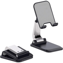 Sammenklappelig mobiltelefonholder til skrivebord, håndfri og bærbar universalholder, justerbar synsvinkel til iPhone, iPad, tablet, ergonomisk