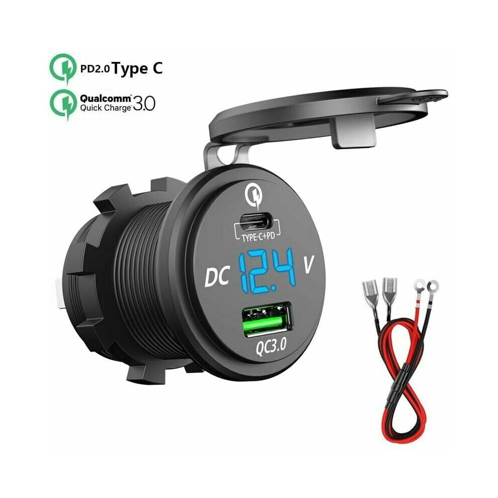 Charging Solution: Dual Qc3.0 Usb Ports,12V/24V Usb C Power Delivery Outlet With Digital Led Display, Good Quality, Good Quality, Good Quality, Good 9139052179585