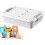Waterproof underbed storage box, rolling, spacesaving, large capacity, gray 5