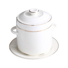 Eintopfschale Stew bowl Kchen Eintopftopf Kitchen stew pot Dessertschale mit Deckel (Gold, 450ML)