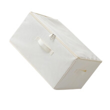 Foldable Fabric Storage Box, Stackable Clothes, Durable and Space Saving Storage Solution for Clothes, Toys and Household Items White 38X26X15CM