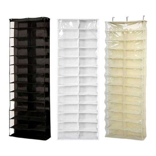 Space Saving Door Planner 26 Pocket For Clothes And-White 1